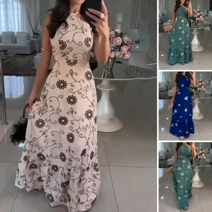 🌸Zeitlich begrenzter Rabatt⏳Rückenfreie lange Kleider mit Blumenmuster für Frauen