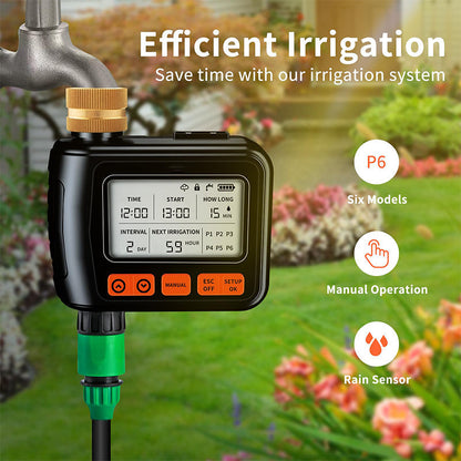 Bewässerungstimer mit großem LCD-Display für Gartenhaus