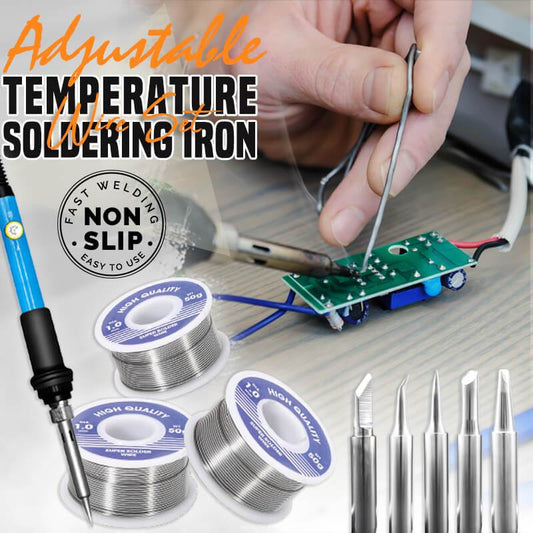 Lötkolben-Draht-Set mit verstellbarer Temperatur