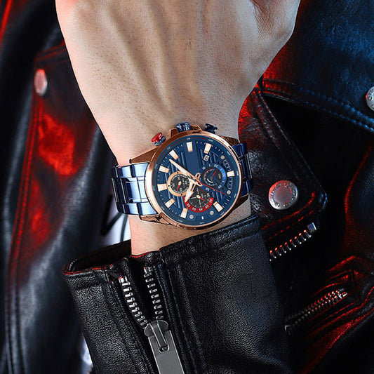 ⏳Befristetes Sonderangebot⌛⌚Herrenuhr mit Quarz-Stahlband
