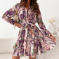 🌸Hemdkleid mit Blumenmuster und geraffter Taille