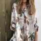 🌺2025 Neu eingetroffen - 50% OFF🌺Bequemes, lockeres, bedrucktes Shirt-Kleid für Damen