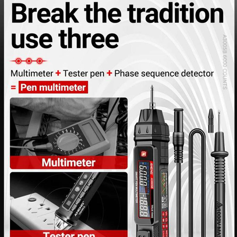 🛡️Tragbares Digital-Stiftmultimeter mit hoher Genauigkeit