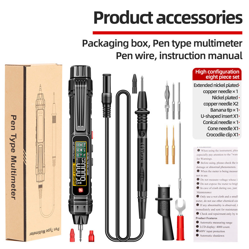 🛡️Tragbares Digital-Stiftmultimeter mit hoher Genauigkeit