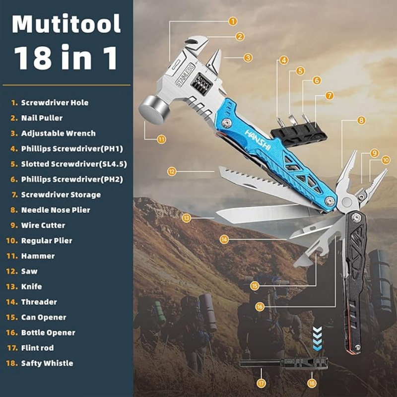 🎯Multifunktionales Outdoor-Tragbares Verstellbarer Schraubenschlüssel
