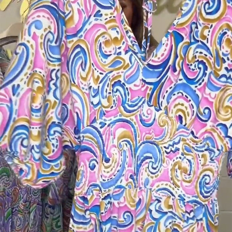 🌸Sommerangebote🌸Kurzarm-Jumpsuit für Damen mit V-Ausschnitt und Blumenprint