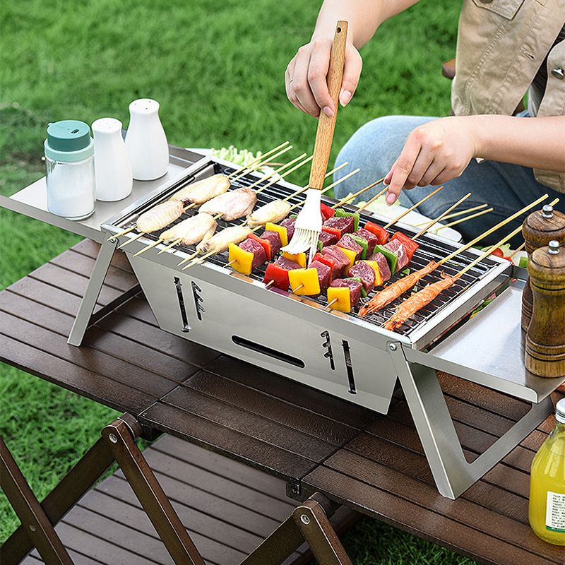 🔥🔥Klappbarer Edelstahl-Grill für draußen💥💥Befristetes Angebot: 50% Rabatt auf Bestellungen