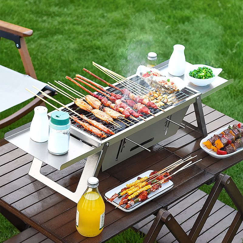 🔥🔥Klappbarer Edelstahl-Grill für draußen💥💥Befristetes Angebot: 50% Rabatt auf Bestellungen