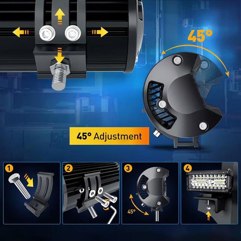 🚗Premium LED Lichtleisten-Set💡Leistungsstarkes LED-Lichtleisten-Kit für Autos