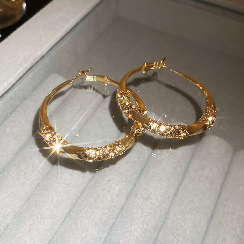 🎁Runde Ohrringe mit Zirkonia💎