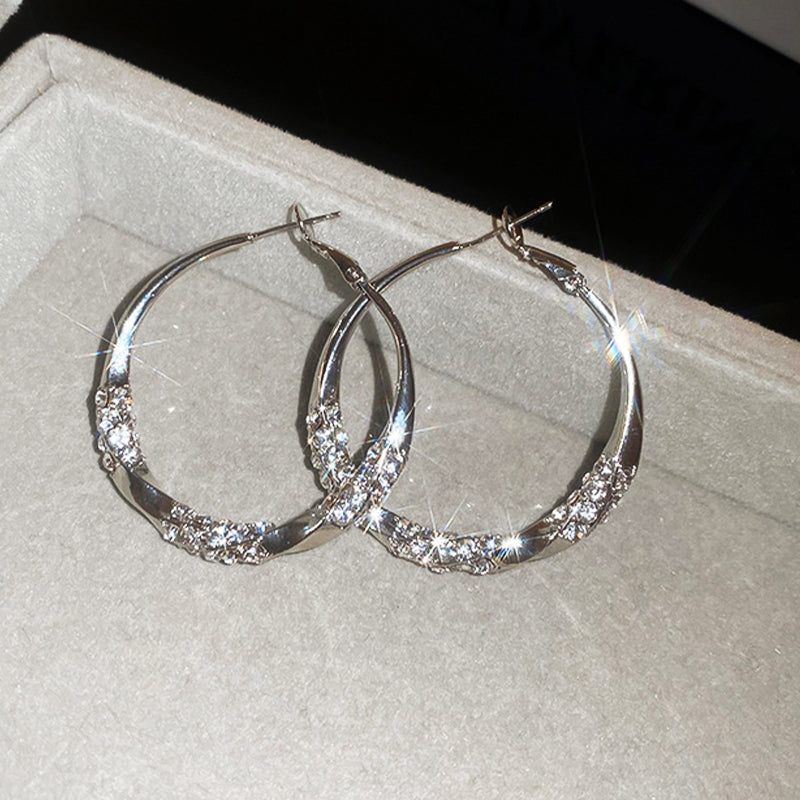 🎁Runde Ohrringe mit Zirkonia💎