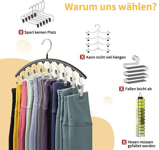 🧥👖2025 Heißer Ausverkauf 50% Rabatt⏳Geschwungener Design-Bügel mit 10 Clips