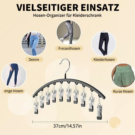 🧥👖2025 Heißer Ausverkauf 50% Rabatt⏳Geschwungener Design-Bügel mit 10 Clips