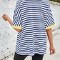 Kaufen Sie 2 gratis Versand🔥2025 Neu eingetroffen - 50% OFF🌺Gestreiftes Damen-T-Shirt mit entspannter Passform
