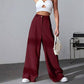 ✨2025 Neue Produkte💕Einfarbige Hose mit hohem Bund und weitem Bein für Damen