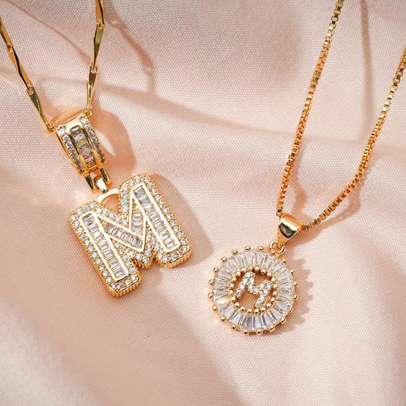 ✨Gold Alphabet Anhänger Halskette