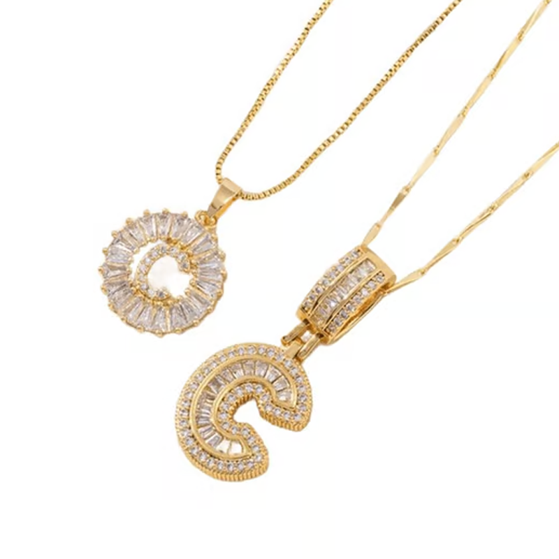 ✨Gold Alphabet Anhänger Halskette