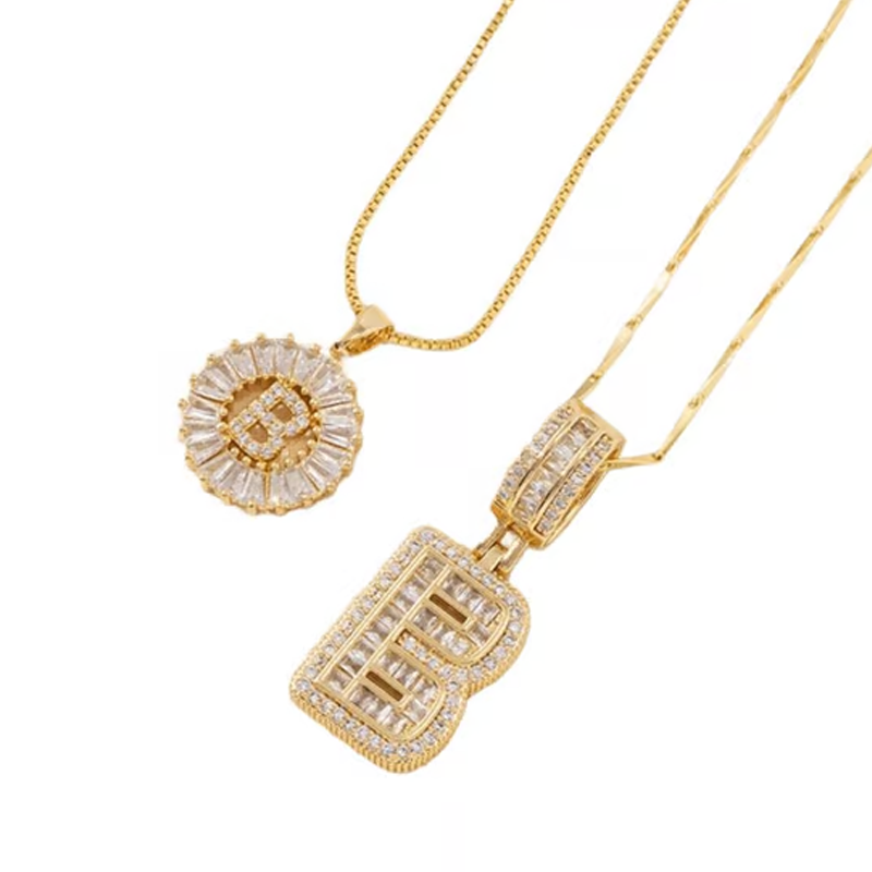 ✨Gold Alphabet Anhänger Halskette