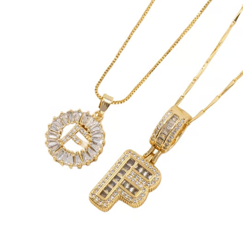 ✨Gold Alphabet Anhänger Halskette
