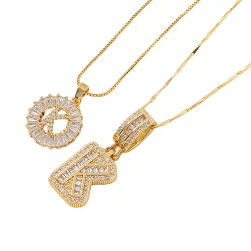 ✨Gold Alphabet Anhänger Halskette