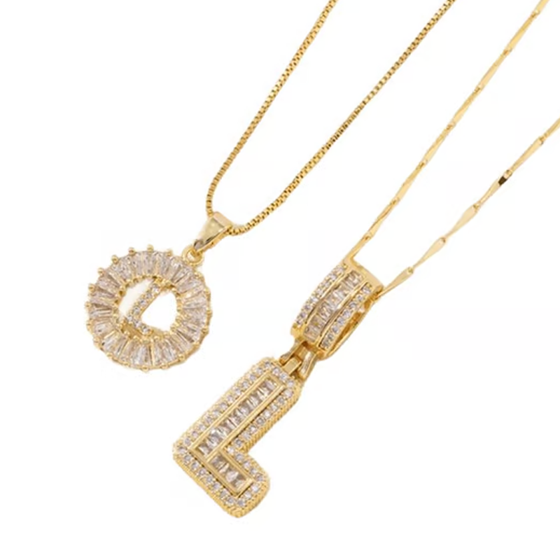✨Gold Alphabet Anhänger Halskette