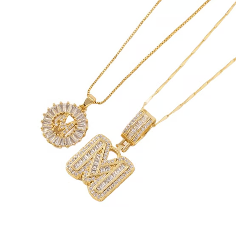 ✨Gold Alphabet Anhänger Halskette