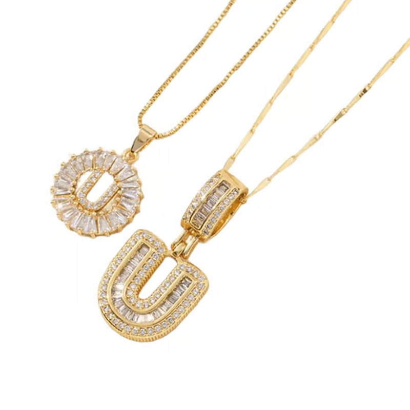 ✨Gold Alphabet Anhänger Halskette