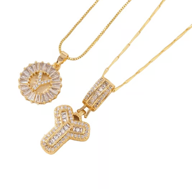 ✨Gold Alphabet Anhänger Halskette