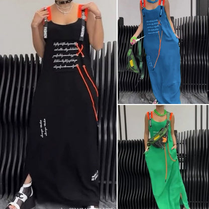 💥Lässiges, ärmelloses Kleid mit Print für Damen