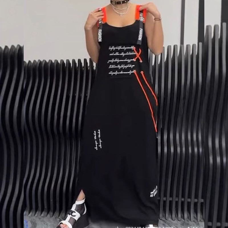 💥Lässiges, ärmelloses Kleid mit Print für Damen