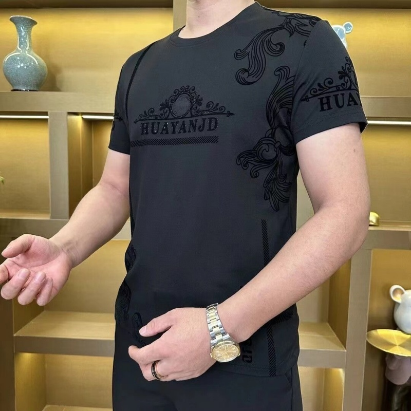 Lässiges T-Shirt im Business-Look für Herren mit Rundhalsausschnitt und kurzen Ärmeln（Kaufen Sie 2 gratis Versand）