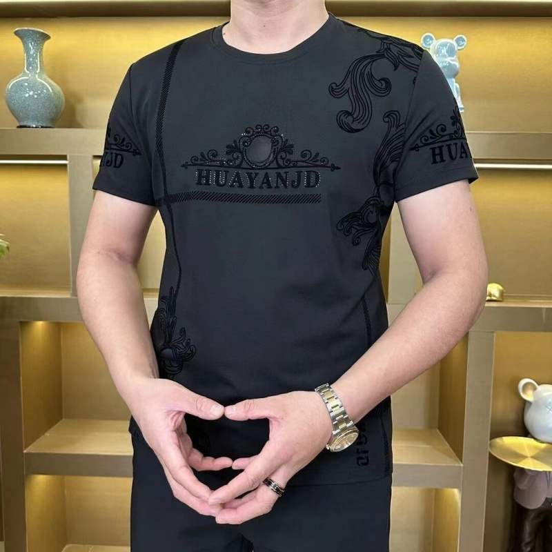 Lässiges T-Shirt im Business-Look für Herren mit Rundhalsausschnitt und kurzen Ärmeln（Kaufen Sie 2 gratis Versand）