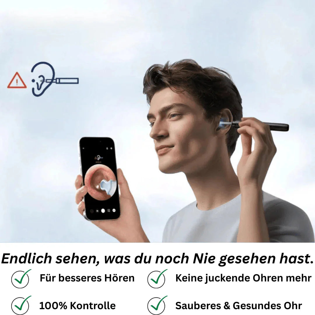 ⏳Begrenzte Zeit 50% Rabatt💥Intelligenter wasserdichter visueller Ohrenschmalzentferner