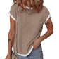 Lässiges Damen T-Shirt mit Rundhalsausschnitt und kurzen Ärmeln