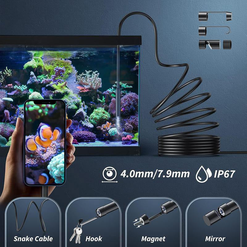 ⏳56 % Rabatt, Zeitlich begrenzt!🔍Wasserdichte HD-Endoskopiekamera