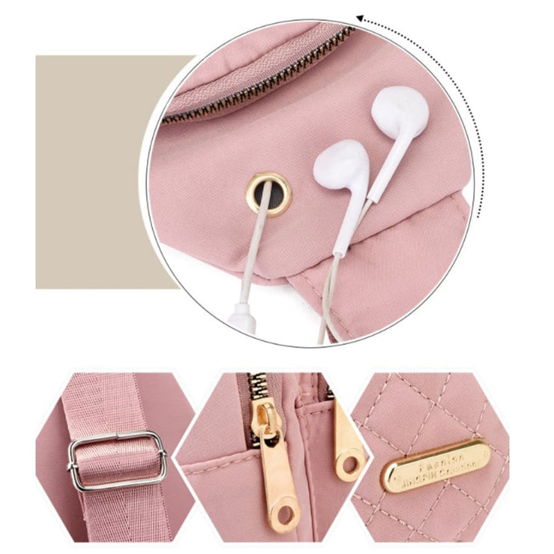 🛍️🎒Leichte Metall-Brusttasche mit Reißverschluss und Kabeldurchführung 🛍️– Exquisites Geschenk