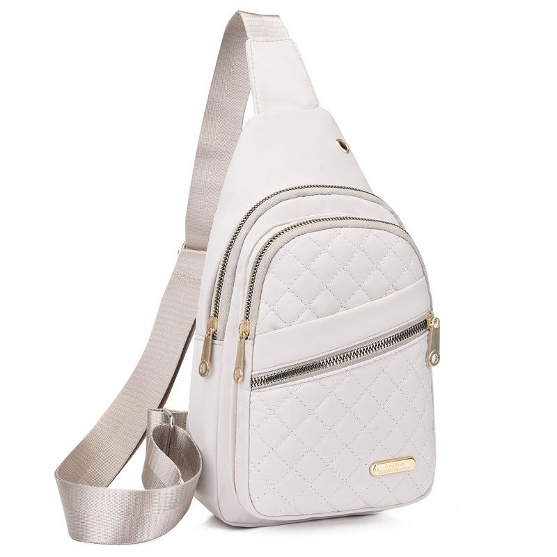 🛍️🎒Leichte Metall-Brusttasche mit Reißverschluss und Kabeldurchführung 🛍️– Exquisites Geschenk