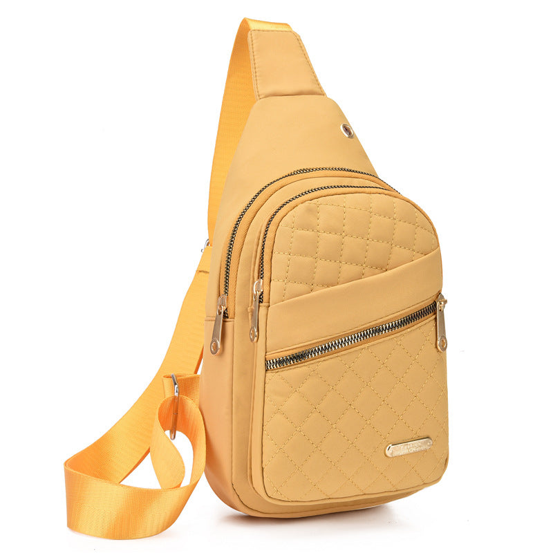🛍️🎒Leichte Metall-Brusttasche mit Reißverschluss und Kabeldurchführung 🛍️– Exquisites Geschenk