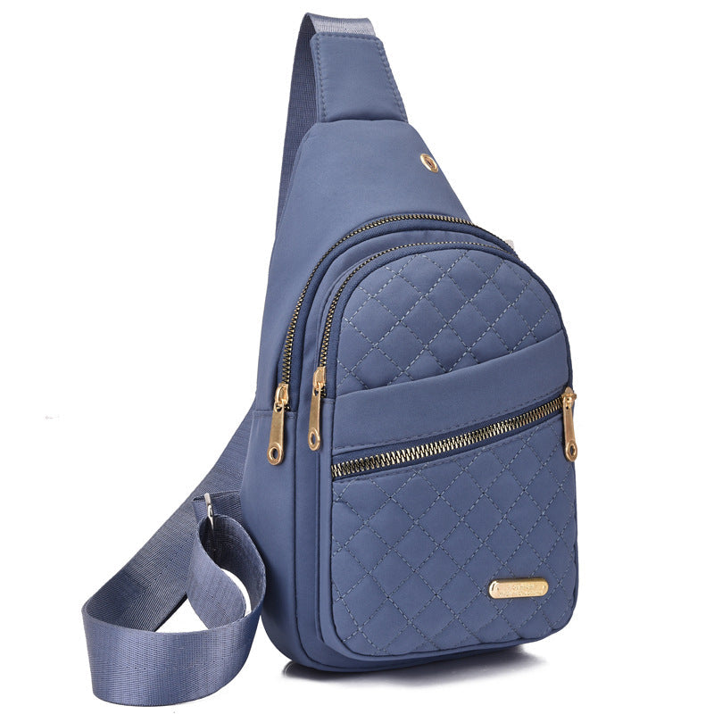 🛍️🎒Leichte Metall-Brusttasche mit Reißverschluss und Kabeldurchführung 🛍️– Exquisites Geschenk