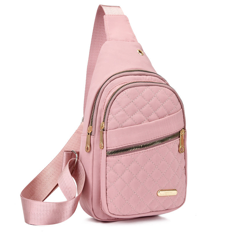 🛍️🎒Leichte Metall-Brusttasche mit Reißverschluss und Kabeldurchführung 🛍️– Exquisites Geschenk