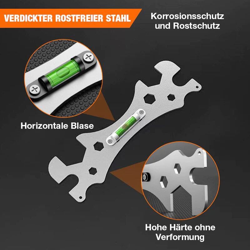 ✨Das ideale Werkzeug für Ihr Badezimmer✨ Multifunktionaler Wasserwaagen-Schlüssel für das Badezimmer