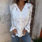 🌸Sommer Hot Sale 49%OFF🌸Women's Lace V-Neck Long Sleeve Top