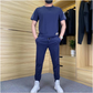👖Zweiteiliges Sport-Set für Herren: Kurzarm-T-Shirt & Lange Hose