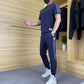 👖Zweiteiliges Sport-Set für Herren: Kurzarm-T-Shirt & Lange Hose