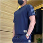 👖Zweiteiliges Sport-Set für Herren: Kurzarm-T-Shirt & Lange Hose