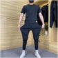 👖Zweiteiliges Sport-Set für Herren: Kurzarm-T-Shirt & Lange Hose