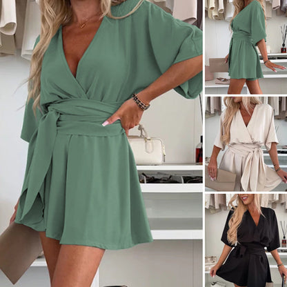 🦋Damen eleganter Kurzarm-Shorts-Jumpsuit