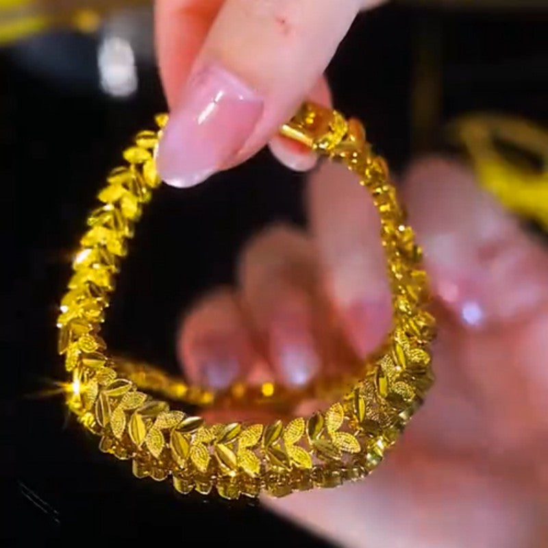 Damen klassisches modisches Armband mit Weizenverschluss