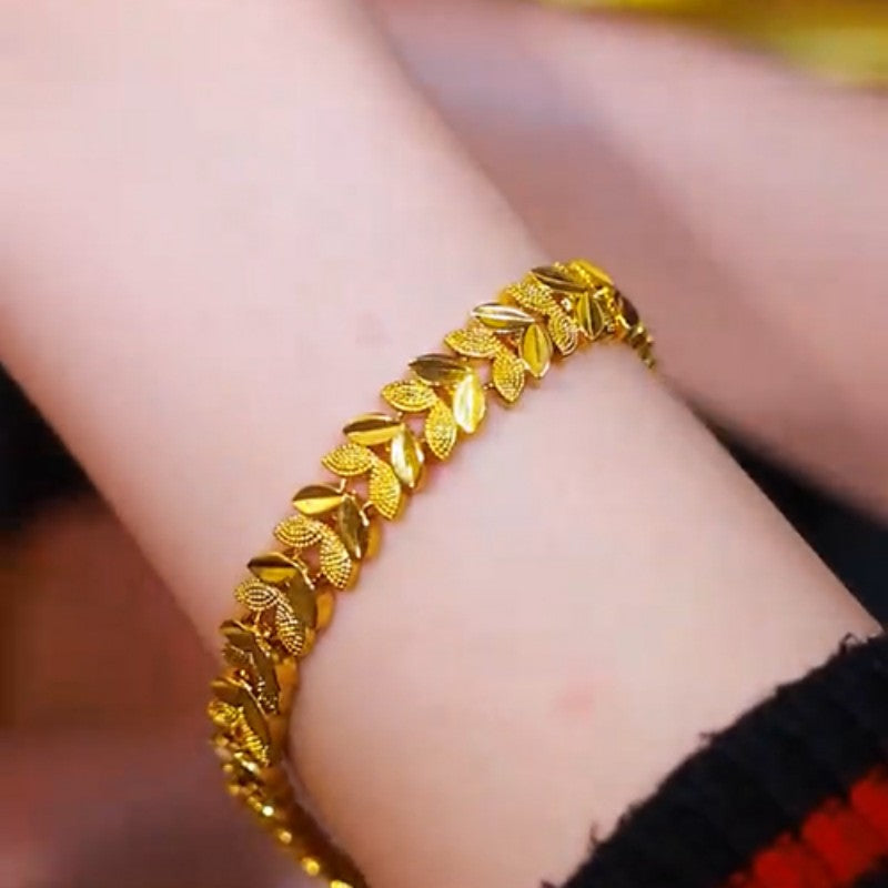 Damen klassisches modisches Armband mit Weizenverschluss