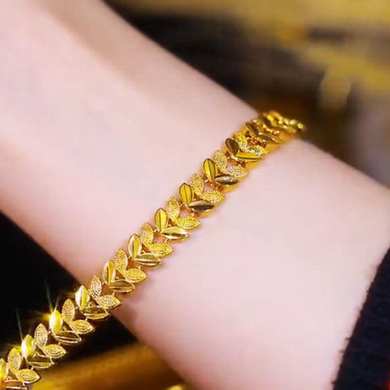 Damen klassisches modisches Armband mit Weizenverschluss